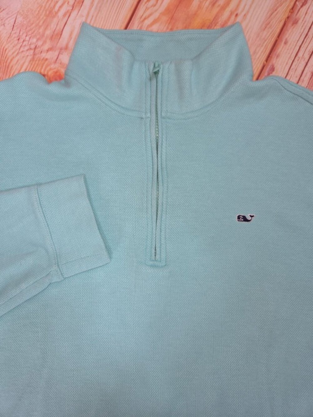 Vineyard Vines Mens Seafoam Green Quarter Zip Pullover XL